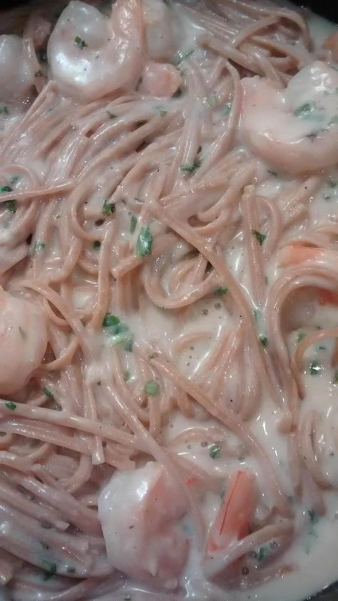 OMG Shrimp Alfredo with Fresh Cilantro #shrimp #Alfredo #cilantro #pasta #justapinchrecipes Cilantro Pasta, Cilantro Shrimp, Shrimp Alfredo, Pink Set, Alfredo Sauce, Fresh Cilantro, Alfredo, Pasta Dishes, Seafood Recipes