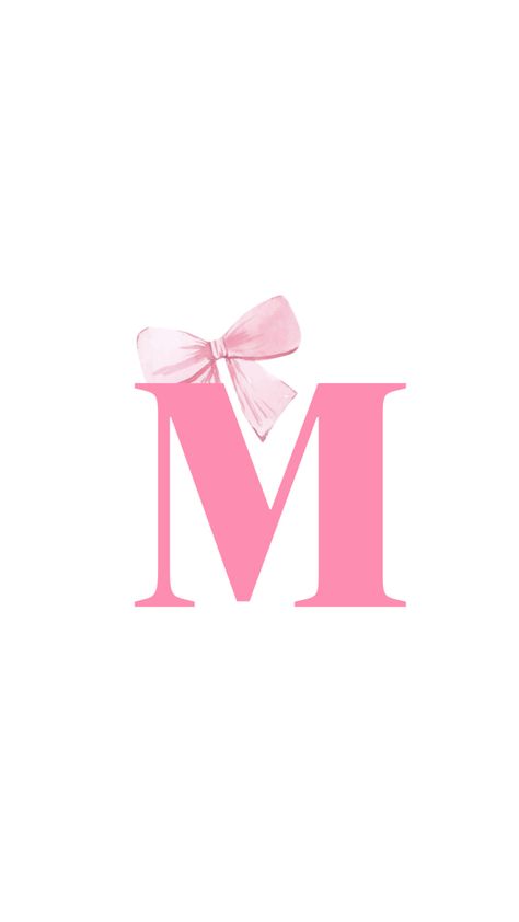 M Letter Aesthetic, M Pfp, M Wallpaper Letter Aesthetic, Pink Bow Wallpaper, M Wallpaper, M Letter, Best Profile Pictures, Pink Wallpaper Iphone, Hirai Momo