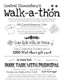 Central Wildcat Pride: Walk-a-thon Sponsor Collecting Starts Today! Card For Principal, Jog A Thon, Elementary School Fundraisers, School Council, Read A Thon, Pta Fundraising, School Counseling Lessons, Pta School, Pta Ideas