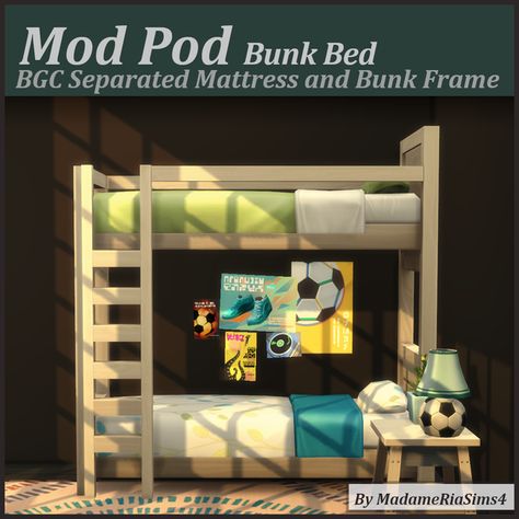 ​Mod Pod Bunk Bed (Separated) | MadameRia on Patreon Sims 4 Cc Bunkbeds, Sims 4 Bunk Bed, Sims 4 Cc Furniture Bunk Beds, Sims Bunk Bed, Sims 4 Bunk Bed Cc, Sims 4 Cc Single Bed Patreon, Sims 4 Cc Bunk Beds For Kids, Ts4 Bunk Bed, Sims 4 Bunk Bed Cc Maxis Match