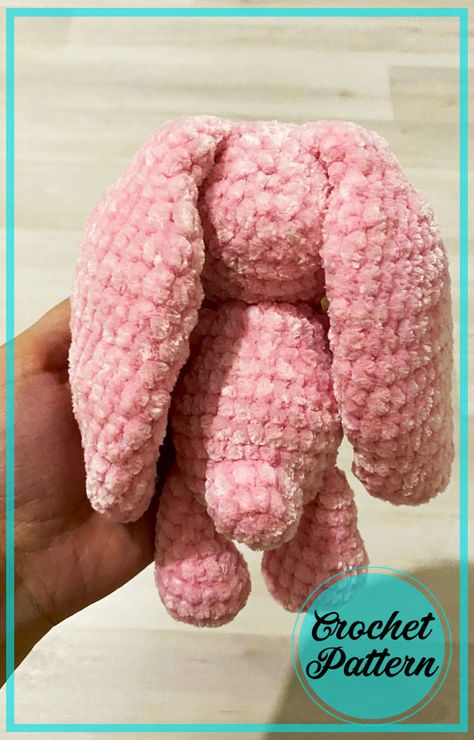 Plush Pink Bunny Amigurumi PDF free crochet pattern - Amigurumiday Velvet Bunny, Crochet Leaf, Clay Crafts For Kids, Crochet Leaf Patterns, Bunny Amigurumi, Thread Needle, Velvet Pink, Crochet Bunny Pattern, Amazing Crochet