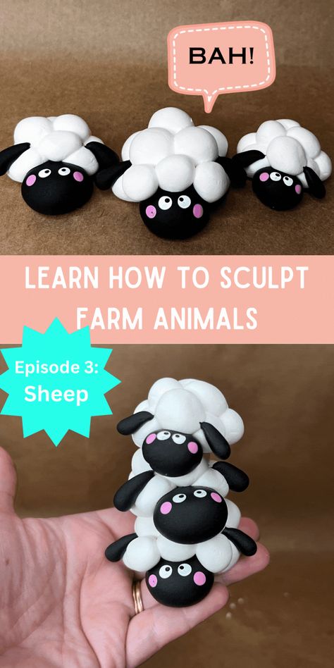 🐑 Ready to learn clay sculpting skills while crafting something irresistibly cute? Jump into my foam clay sheep tutorial! Ideal for beginners and fans of all things adorable. Sculpt your way to clay mastery while creating your very own farmyard friend! 🎨💕 #ClayCrafting #AdorableArt #FoamClaySheep #BeginnerCrafts Cute Jump, Clay Sheep, Figure Tutorial, Clay Horse, Jumping Clay, Foam Clay, Barn Animals, Beginner Crafts, Polymer Clay Animals