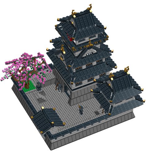 LEGO IDEAS - Japanese Castle Japan Castle, Minecraft Japanese, Lego Buildings, Lego Sculptures, Orphan Girl, Japanese Castle, Japanese Temple, Lego Craft, Sims House Design