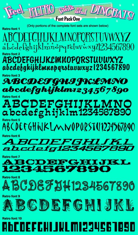 Free Retro Fonts http://andynortnik.com/retro-clip-art.htm 50s Font Alphabet, Mid Century Modern Font Alphabet, Mid Century Font Alphabet, Mid Century Modern Font, 50s Font, Wine Chalkboard, Free Retro Fonts, Retro Clip Art, Sign Lettering Fonts