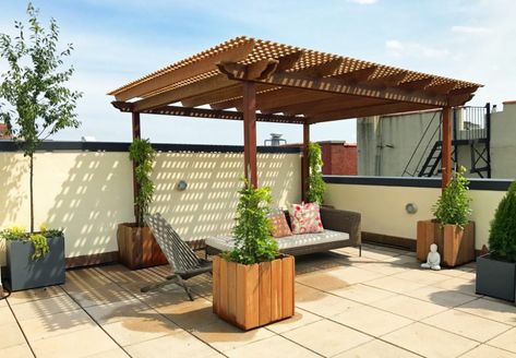 Rooftop Gardens | Amber Freda Landscape Design Rooftop Garden Ideas, Rooftop Garden Urban, Ideas Terraza, Rooftop Patio Design, Roof Garden Design, Terrace Garden Design, Terrace Decor, Rooftop Terrace Design, Rooftop Design