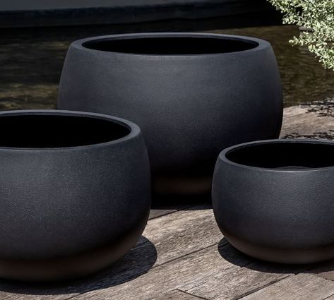 Black Pots Planters, Resin Sand, Commercial Planters, Campania International, Talc Powder, Stone Powder, Black Planters, Fiberglass Planters, Sand Stone