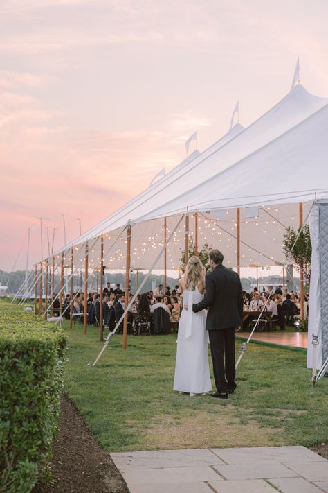 Tent Reception Layout, Large Tent Wedding Reception, Waterfront Tent Wedding, Minimal Tent Wedding, Canopy Tent Wedding, Big White Tent Wedding, Wedding Under Tent Reception Ideas, Wedding Reception Under Tent, Tented Beach Wedding