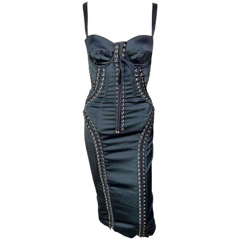 Check out this item from 1stdibs! Dolce & Gabbana Corset Lace-Up Bustier Bodycon Black Midi Dress: https://www.1stdibs.com/id-v_15549592 Dolce And Gabbana Corset, Black Bustier Dress, Expensive Stuff, Edgy Glam, Corset Midi Dress, Black Bustier, Versace Couture, Dolce Gabbana Dress, Corset Lace