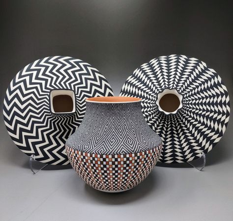 Acoma Pueblo eye dazzlers!... - Andrea Fisher Fine Pottery Acoma Pueblo Pottery, Fine Pottery, Acoma Pottery, Acoma Pueblo, Pueblo Pottery, Ceramics, Quick Saves, Art, Mexico