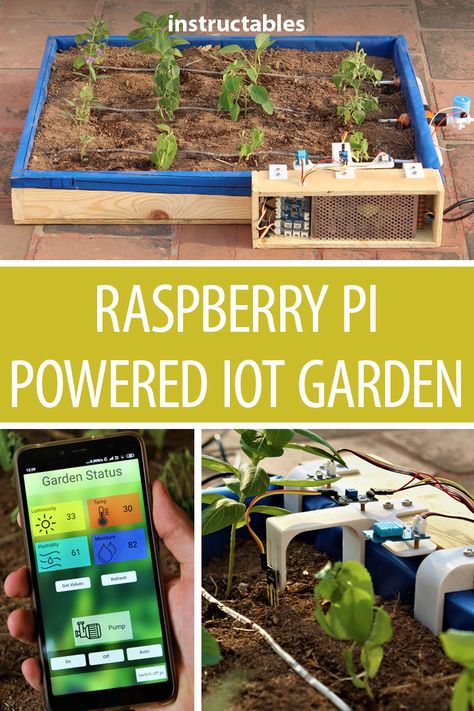 Garden Automation, Garden Technology, Cool Raspberry Pi Projects, Arduino Beginner, Raspberry Projects, Raspberry Pi Computer, Arduino Projects Diy, Arduino Programming, Iot Projects