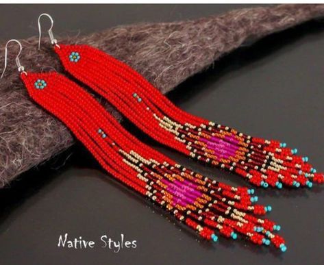 Beaded earrings native beadwork