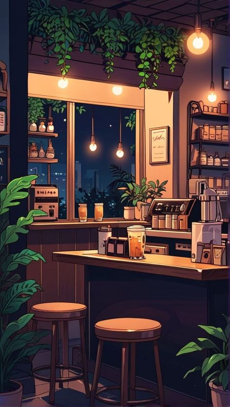 Lofi anime wallpaper 4k Check more at https://blogdoarmindo.com.br/lofi-anime-wallpaper-4k-11/ Cafe Wallpaper, Coloring Aesthetic, Ui Ux Designer, Coffee Wallpaper, Print Design Art, Cute Desktop Wallpaper, Cafe Art, Ux Designer, Ghibli Art