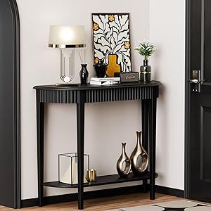 Half Moon Console Table Entryway, Table For Hallway, Table For Entryway, Half Moon Table, Half Moon Console Table, Narrow Sofa Table, Narrow Sofa, Console Table Entryway, Entry Wall