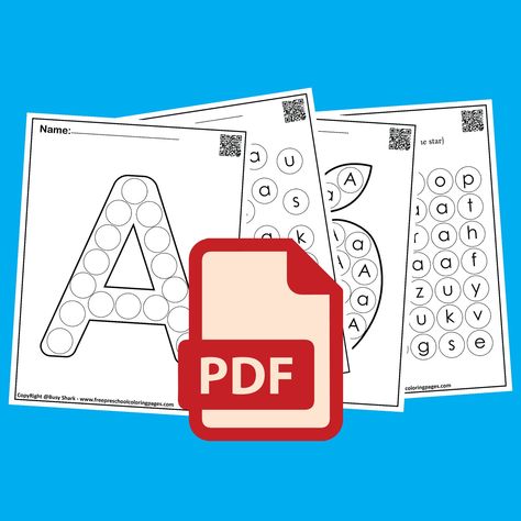 Letter A do a dot marker preschool coloring book - Payhip Old Letter Paper, Abc For Toddlers, Letter Hunt, Spring Lesson Plans, Letter A Coloring Pages, Learn Alphabet, Dot Marker Activities, English Stories For Kids, Dot Worksheets