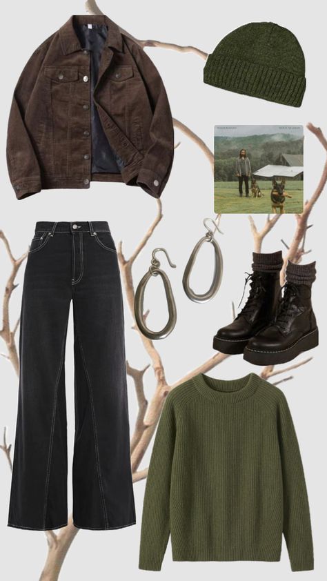 Fall Outfit Board, Marauders Aesthetic Outfits, Adronymous Outfits, Nature Outfit Ideas, Brown Capsule Wardrobe, Garment Friendly Outfits, Fall Alternative Outfits, Nature Outfits, Academia Outfits