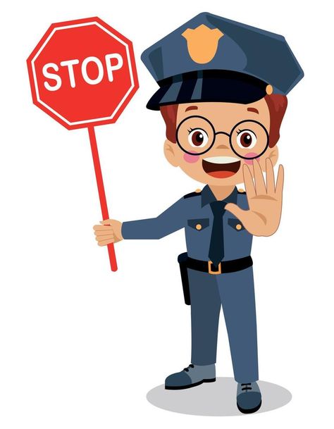 police officer making a stop sign Police Officer Cartoon, Logo Gallery Art, Traffic Police, Cross Pictures, Security Officer, Stop Sign, Baby Boy Room Decor, Logo Gallery, Policeman