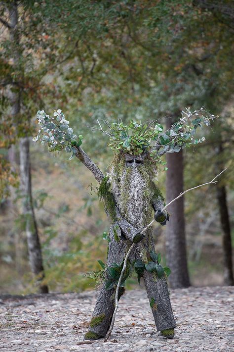 Tree Beard Costume, Male Woodland Creature Costume, Diy Swamp Monster Costume, Tree Ent Costume, Druid Costume Men, Green Man Costume, Mother Earth Costume Diy, Tree Costume Woman, Nature Costume Ideas