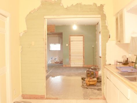 How To Frame A Doorway, Framing Doorway, Open Sesame, Interior Wall, The Space, Carpentry, Alcove Bathtub, Reno, Living Room