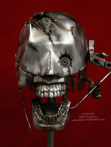 Steampunk Skull Dental Manikin oxygen version 6 | Museum Oddities Bio Mechanical, Art Bizarre, Steampunk Skull, Baba Jaga, Metal Mask, 다크 판타지, Industrial Art, Creepy Art, 판타지 아트