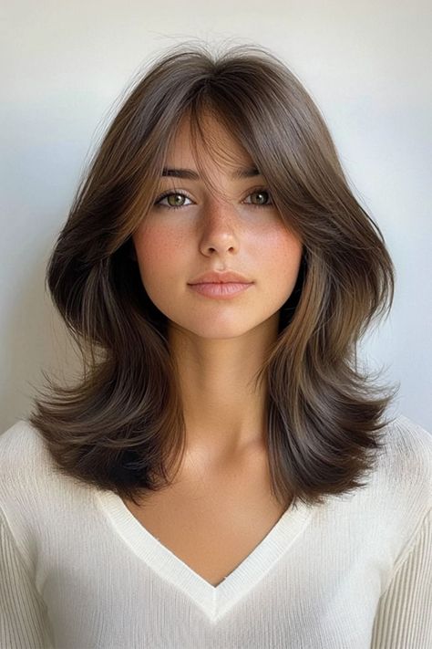 Face-framing layers are a versatile hairstyle that enhances your natural features by adding softflattering layers around the face. Haircut For Heart Shaped Face Medium, Soft Face Framing Layers, Layers Around The Face, Middle Part Haircut, Layer Haircut, Subtle Balayage, Framing Layers, Face Frame, Face Framing Layers