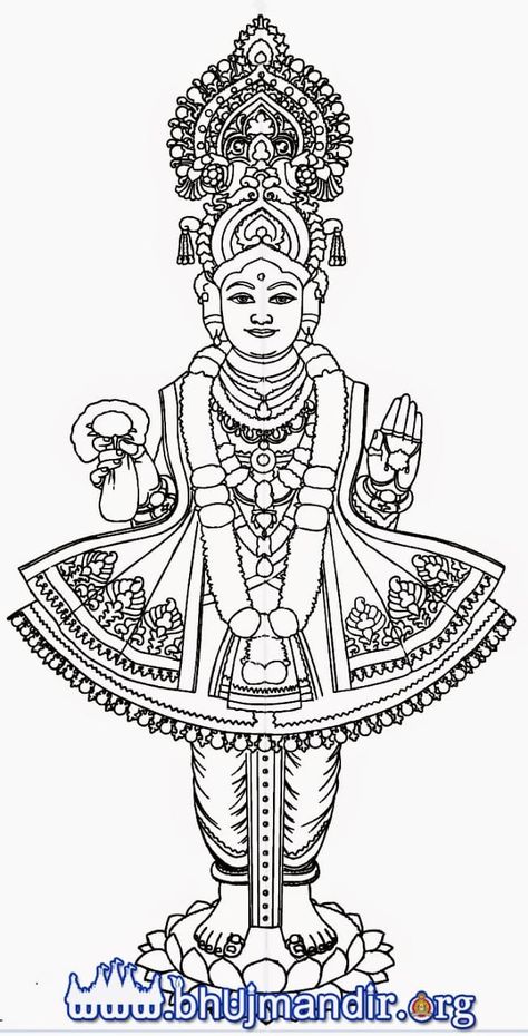 Lord Swaminarayan Painting, Swaminarayan Painting On Canvas, Swaminarayan Drawing Easy, Swaminarayan Sketch, Nilkanth Varni Sketch, Swaminarayan Drawing, Swaminarayan Painting, Jai Swaminarayan, Swami Narayan