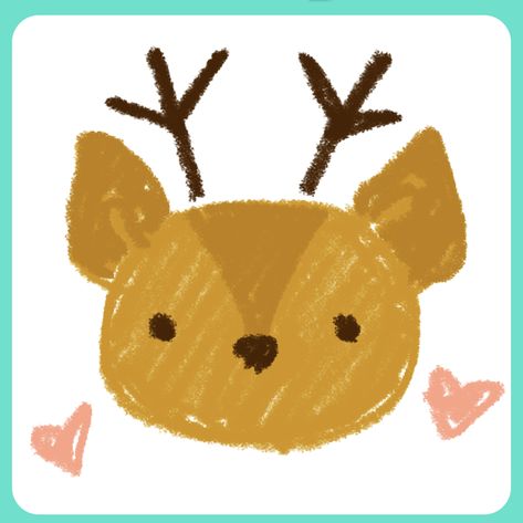 Cute Deer Drawing, Reindeer Doodle, Note Ir, Colored Doodles, Noteit Ideas, Reindeer Drawing, Drawings For Him, Doodle Paint, Christmas Apps