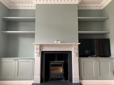 ALCOVE CABINETS | JAMES CARPENTRY LONDON | FITTED FURNITURE SPECIALISTS Edwardian Living Room, Hampton Living Room, Alcove Ideas Living Room, Room Cupboard, Living Room Cupboards, Alcove Shelves, Alcove Cabinets, Alcove Cupboards, Cupboard Ideas