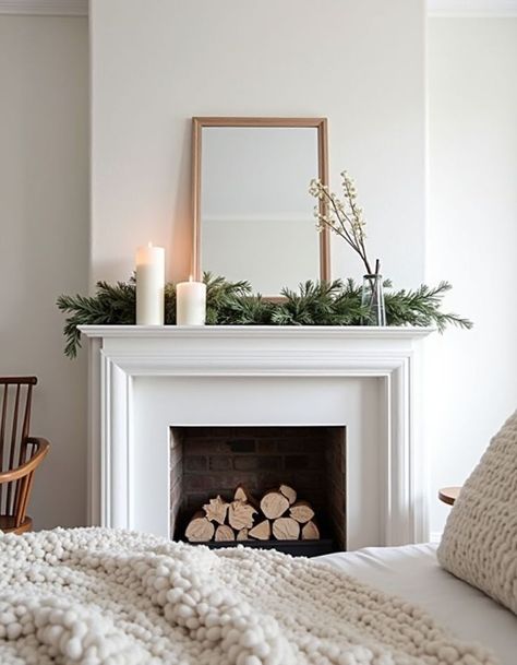 Create a cozy and inviting holiday atmosphere in your bedroom with minimalist Scandinavian decor and a warm fireplace. Embrace the simplicity and charm of this festive setting to elevate your Christmas celebrations at home. Transform your space into a serene and elegant winter retreat by incorporating these inspiring design elements. #ScandinavianChristmas #MinimalistDecor #CozyFireplace #christmasbedroomfireplace Minimalistic Christmas, Warm Fireplace, Winter Bedroom, Winter Retreat, Bedroom Fireplace, Christmas Bedroom, Minimalist Christmas, Cozy Fireplace, Scandinavian Decor