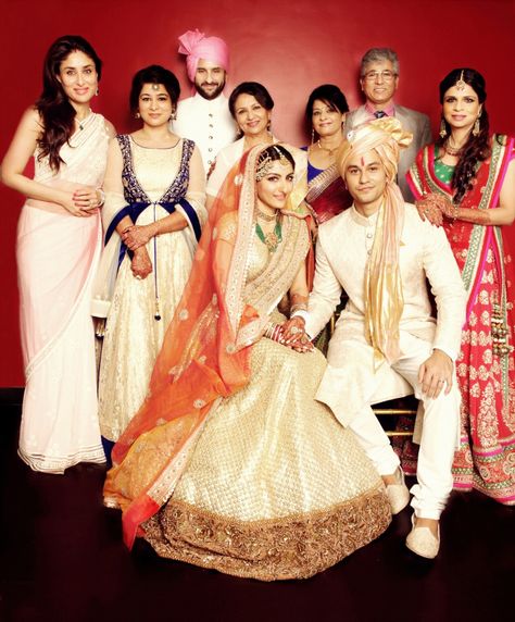 Soha Ali Khan Wedding, Soha Ali Khan, Sharmila Tagore, Saif Ali Khan, Bollywood Couples, Indian Bridal Wear, Bollywood Wedding, Kareena Kapoor Khan, Ali Khan