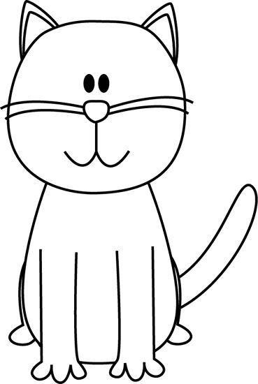 White Cat Clip Art | Black and White Cat - black and white cat that can be used as is, for ... Black And White Kittens, Cat Template, Cat Coloring, Free Coloring Sheets, Bible Coloring Pages, Coloring Sheets For Kids, Cat Clipart, Cat Coloring Page, Bible Coloring