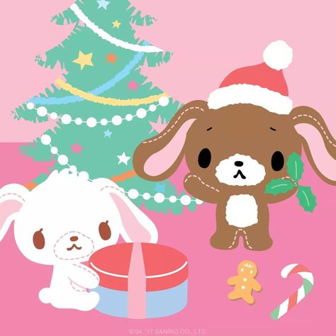 Kawaii Christmas Aesthetic, Shirousa And Kurousa, Cutecore Christmas, Xmas Pfp, Pink Bakery, Sugar Bunnies, Kawaii Kei, Kawaii Christmas, Hello Kitty Christmas