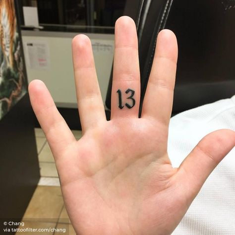 Gothic 13 Tattoo, 14643 Tattoo, 13 Finger Tattoo, Finger Tattoos Numbers, Tattoo 13 Number Design, 1313 Tattoo, 13 Number Tattoo, Tattoo Number 13, 13 Hand Tattoo