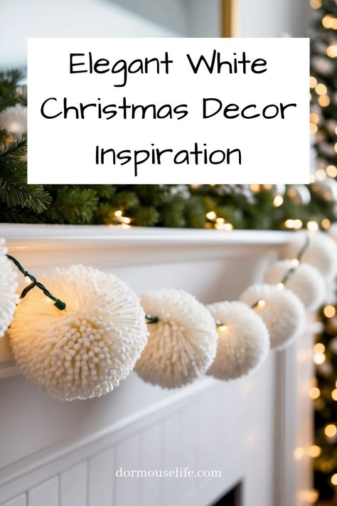 Transform your home into a winter wonderland with elegant white Christmas decor. Create a serene and enchanting atmosphere with snowy accents, shimmering lights, and plush textures. Embrace the magic of the season by incorporating cozy blankets, sparkling ornaments, and whimsical snowflakes throughout your space. Whether you prefer a modern minimalist look or a classic snowy scene, these white Christmas decorations will add sophistication and charm to your holidays. Cozy White Christmas Aesthetic, White Christmas Bedroom Decor, White Christmas Decorations, White Christmas Decor Ideas, Elegant Holiday Decor, Faux Fur Tree Skirt, White Christmas Lights, Snowy Scene, Christmas Organization