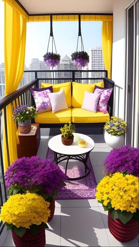 Balcon Mic, Balkon Decor, Diy Home Garden, Small Balcony Decor, Apartment Balcony Decorating, Apartment Balcony, Balcony Design, Balcony Ideas, Small Balcony