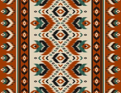 Ikat Seamless Pattern, Ikat Motifs, Ikat Border, Ikat Pattern Fabric, Ikat Weaving, Mexican Pattern, Design Pattern Art, Print Design Pattern, Ikat Design