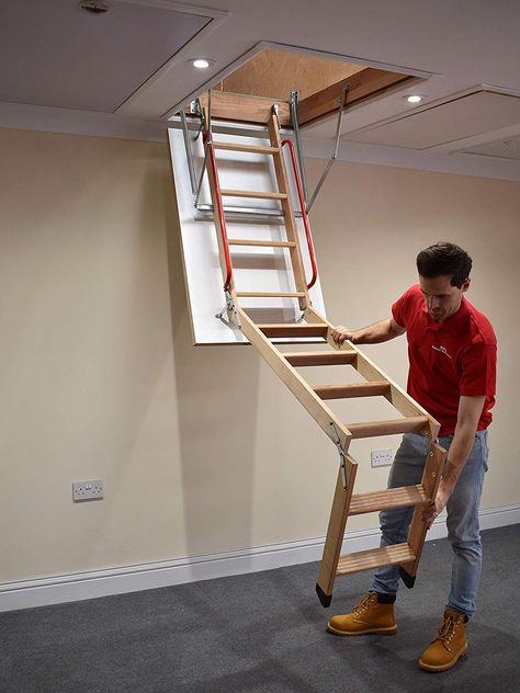 Top 10 Best Attic Ladders Reviews in 2020. We will examine and compare reviews of top attic ladders on the market.  #Ladders #Bestladders #Bestatticladders #Atticladders Wood Attic, Attic Ladders, Garage Storage Diy, Diy Garage Gym, Best Ladder, Diy Garage Work Bench, Diy Garage Bar, Garage Storage Inspiration, Attic Ladder