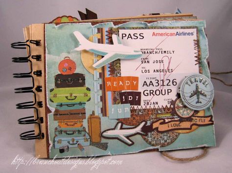 Hey there everyone! As a new member of the  Best Creation Card Design team  I will be sharing posts on friday here and at the   Best Creatio... Album Photo Voyage, Mini Albümler, Mini Album Scrap, Travel Journal Scrapbook, Scrapbook Cover, Travel Art Journal, Travel Album, Mini Albums Scrap, Photo Album Diy