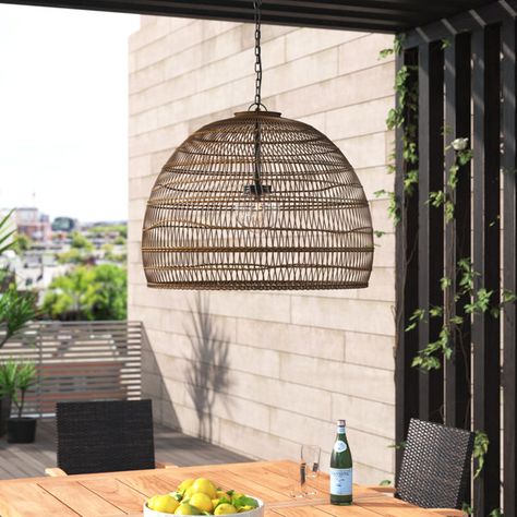 Exterior Pendant Lights, Porch Interior, Patio Remodel, Wicker Pendant Light, Outdoor Chandelier, Outdoor Pendant Lights, Basket Lighting, Rattan Pendant Light, Outdoor Pendant Lighting