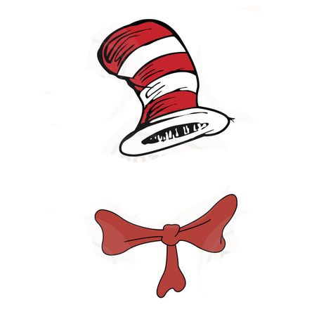 Dr Seuss Hat Drawing, How To Draw Cat In The Hat, Dr Suess Hat Drawing, Cat In The Hat Tattoo, Dr Seuss Tattoo, Dr Suess Hats, Cat In The Hat Hat, Bow Tie Tattoo, Filler Tattoos