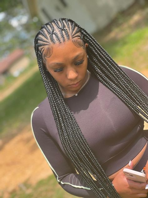 Feedin Hairstyles Black Women, Fulani Criss Cross Braids, Fulani Braids Hairstyles Zig Zag, Cross Cross Fulani Braids, Trible Braids Hairstyles, Fulani Braids Big Forehead, Fulani Braids Cross Over, Fulani Hairstyles, Zig Zag Fulani Braids