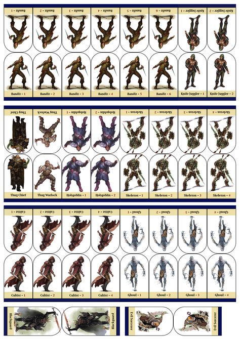 Printable Dnd Miniatures, D&d Paper Miniatures, Dnd Paper Miniatures, Dnd Papercraft, Dnd Printables, Rpg Character Sheet, Paper Miniatures, Rpg Figures, Pathfinder Game