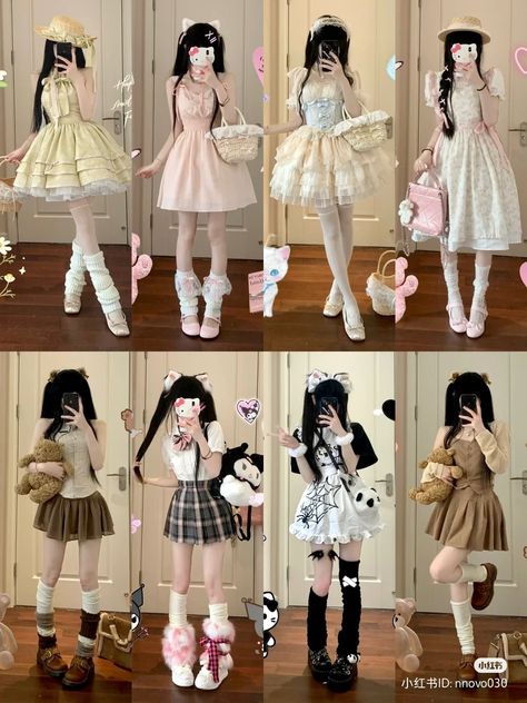 Japanese Cute Fashion, Cute Japanese Clothes, Cute Japanese Outfits, Cute Outfits Kawaii, Cute Fashion Outfits, Kawaii Outfits Aesthetic, Harajuku Style Mini Skirt For Cosplay, Spring Harajuku Cosplay Dresses, Japanese Kawaii Fashion