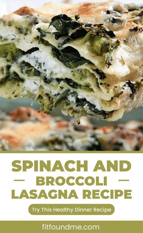 This Spinach and Broccoli Lasagna is delightfully delicious change from traditional lasagna. Loaded with nutritious veggies, creamy white sauce and gooey cheese, this will be one your family’s favorite comfort foods with a bit of a heathy twist. This vegetarian lasagna will be a delicious filling addition to your Meatless Mondays! The mouth-watering cheesy lasagna is an excellent way to sneak a few extra veggies into your family’s diet in the most decadent and delicious way. Lasagna Recipe Homemade, Broccoli Lasagna Recipe, Broccoli Lasagna, Homemade White Sauce, Cheesy Lasagna, Creamy White Sauce, Oven Ready Lasagna, Traditional Lasagna, Veggie Lasagna