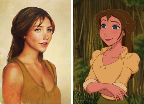 17 Disney Princesses Beautifully Transformed Into Human Versions of Themselves Tarzan And Jane Costumes, Princesses In Real Life, Real Life Disney Characters, Disney Princes, Art Disney, Beauty Stuff, Tarzan, Disney Princesses, Prince And Princess