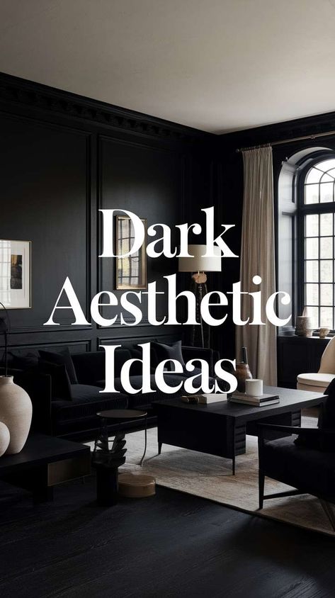 30+ Dark Aesthetic Décor Ideas Goth Minimalist Home, Aesthetic Decor Ideas, Jewel Tone Decor, Moody Interior Design, Embrace The Darkness, Moody Interiors, Aesthetic Decor, Hauntingly Beautiful, Dark Interiors