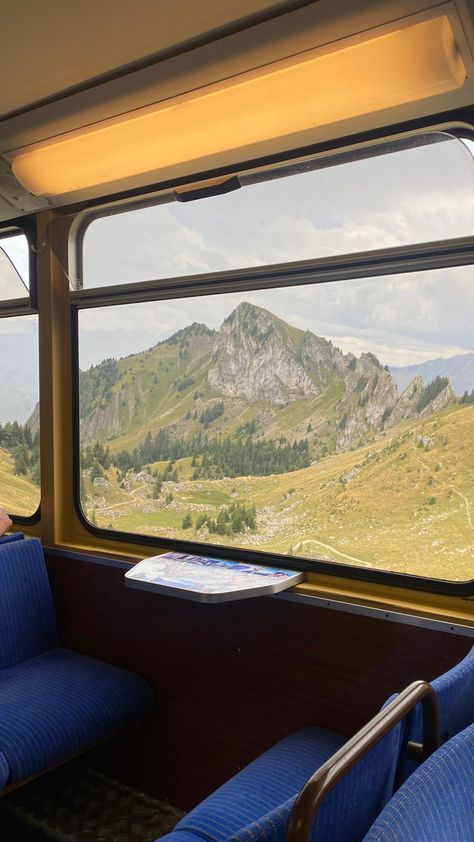 Switzerland Train Aesthetic, Switzerland Train Ride, Train Ride Aesthetic, Interrail Aesthetic, Switzerland Train, Interrailing Europe, Interrail Europe, Old Money Life, Montreux Switzerland