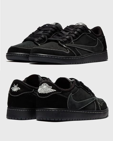 x Travis Scott Air Jordan 1 Low OG "Black Phantom" sneakers
The Air Jordan x Travis Scott 1 Low OG SP "Black Phantom" now arrive with an all-black design enhanced with white stitching throughout. This model has a low-top silhouette, made of leather, and sits atop a tonal rubber sole.
contact us: 
wWhatsapp: +84794505862 IG: amokick.ru123 Travis Scott 1 Low, Air Jordan X Travis Scott, Travis Scott 1, Travis Scott Shoes, Pretty Sneakers, Pretty Shoes Sneakers, Jordan Shoes Retro, Hype Shoes, Cute Nikes