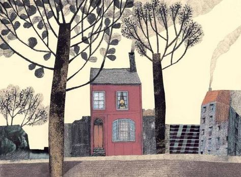 Beatrice Alemagna, 동화 삽화, Childrens Books Illustrations, House Illustration, Red House, Naive Art, Childrens Illustrations, Children's Book Illustration, Book Illustration