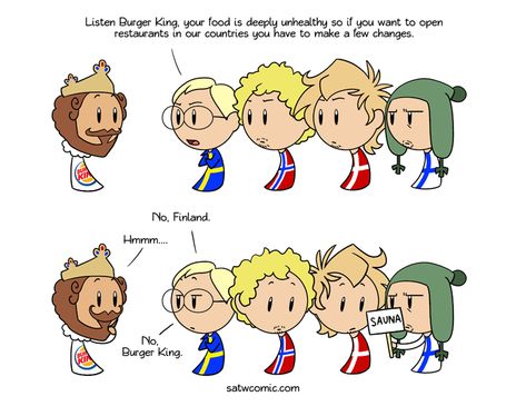 Sauna for a king Scandinavia And The World, Satw Comic, Learn Finnish, Fandom Jokes, Finnish Words, Christmas Specials, Country Jokes, Country Memes, Funny Comic Strips