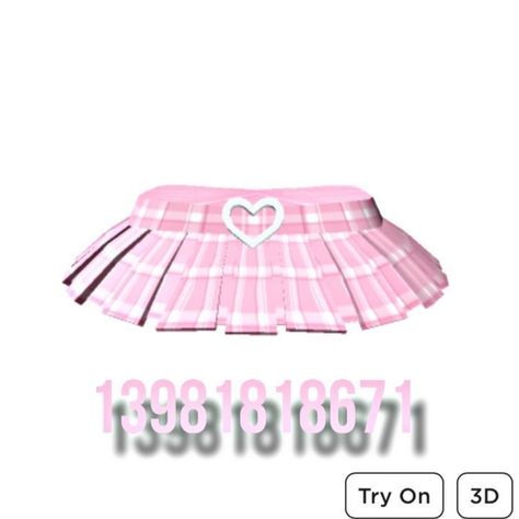 Pink Skirt Roblox Code, Kawaii Outfits Pink, Light Pink Skirt, Kawaii Skirt, Pink Wallpaper Hello Kitty, Roblox T Shirts, Black Hair Roblox, Barbie Doll Accessories, Aesthetic Roblox Royale High Outfits